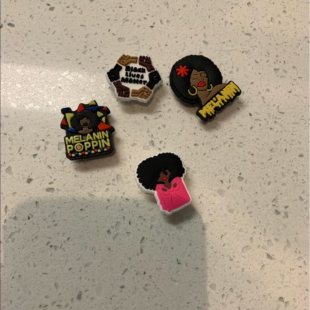 Melanin croc charms